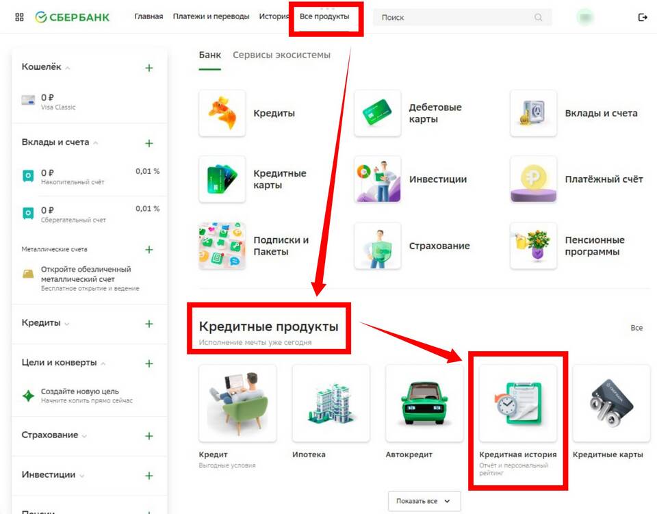 Как посмотреть информацию о кредитной карте Сбербанка
