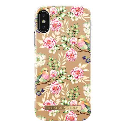 Чехол Apple iDea Champagne Birds для iPhone X бежевый IDFCS17-I8-65 в Благо