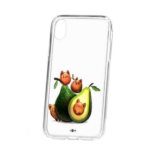 Чехол Apple iPhone XR Kruche Print Авокотики в Благо