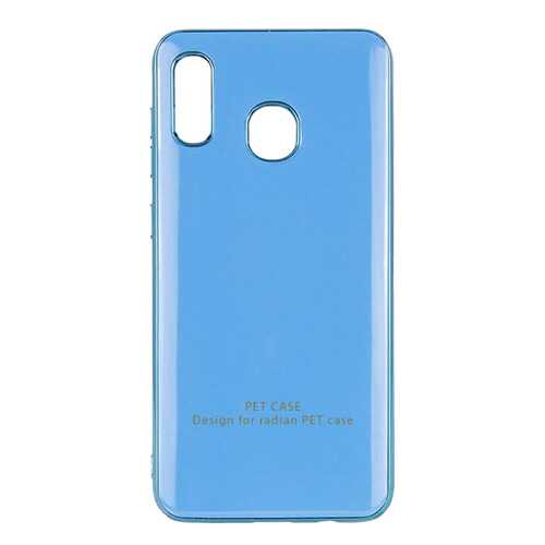 Чехол GLOSSY LOGO для Samsung Galaxy A20 / A30 Light Blue в Благо