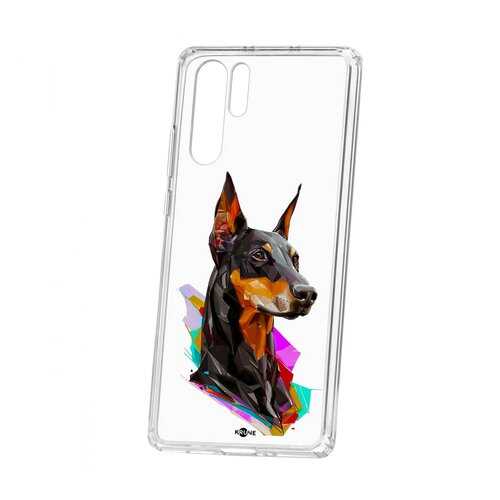 Чехол Huawei P30 Pro Kruche Print Доберман в Благо
