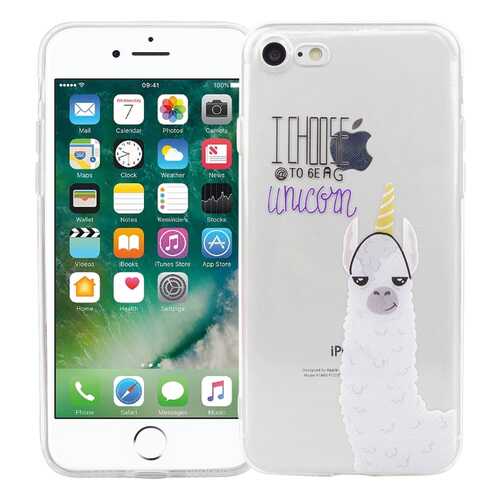 Чехол KAWAI для iPhone 7/8Лама-единорог в Благо
