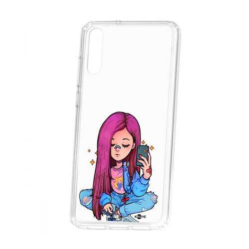 Чехол Kruche Huawei P20 Print Pink Hair в Благо