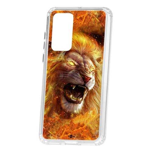 Чехол Kruche Huawei P40 Print Лев в Благо