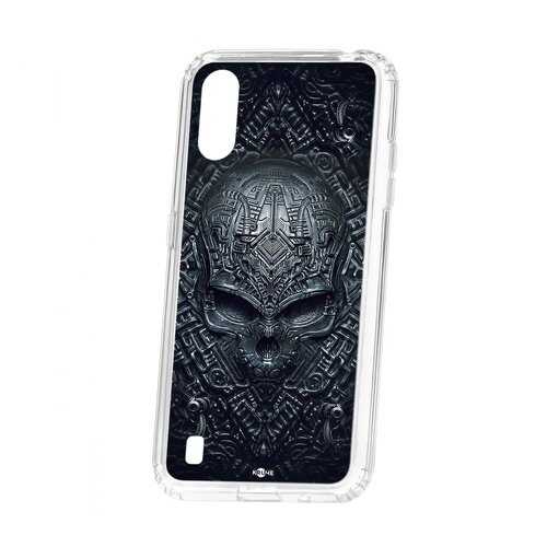 Чехол Kruche Samsung Galaxy A01/A015 Print Череп техно в Благо