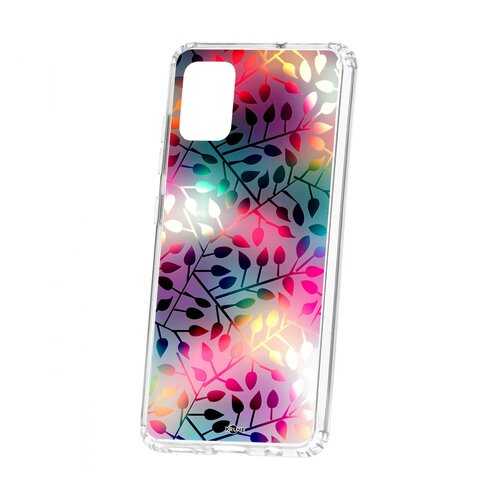 Чехол Kruche Samsung Galaxy A51 Print Цветные листья в Благо