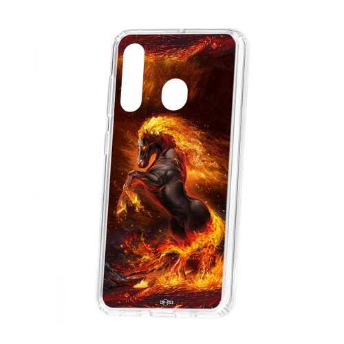 Чехол Kruche Samsung Galaxy A60 2019 Print Конь огонь в Благо