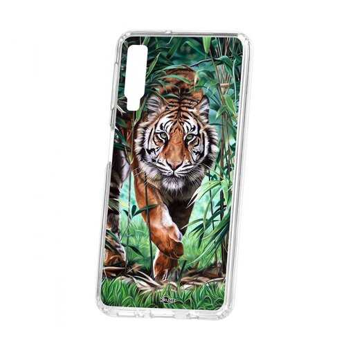 Чехол Kruche Samsung Galaxy A7 (2018) A750 Print Крадущийся тигр в Благо