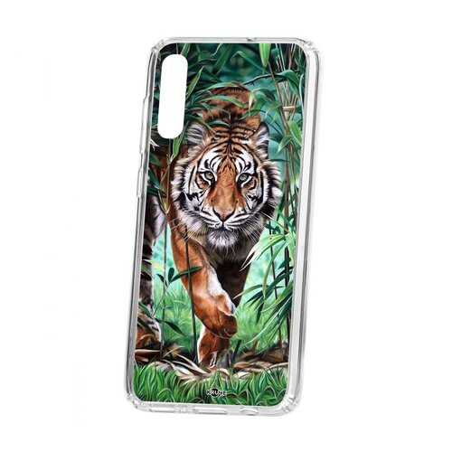 Чехол Kruche Samsung Galaxy A70 2019 Print Крадущийся тигр в Благо