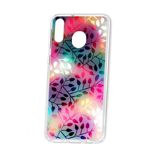 Чехол Kruche Samsung Galaxy M20 Print Цветные листья в Благо