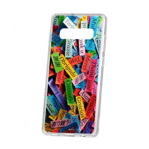Чехол Kruche Samsung Galaxy S10+ Print Thank you в Благо