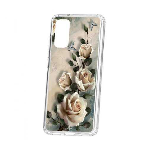 Чехол Kruche Samsung Galaxy S20/S11e Print Белые розы в Благо