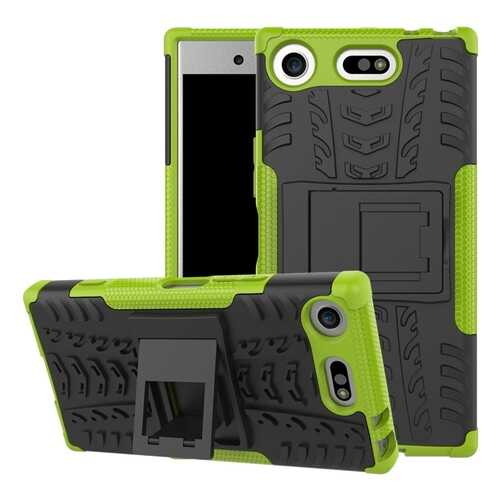 Чехол MyPads для Sony Xperia XZ1 Compact Black/Green в Благо