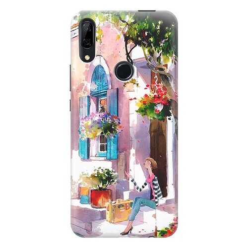 Чехол RE:PA для Huawei P Smart Z с принтом Девочка на цветущей улочке в Благо
