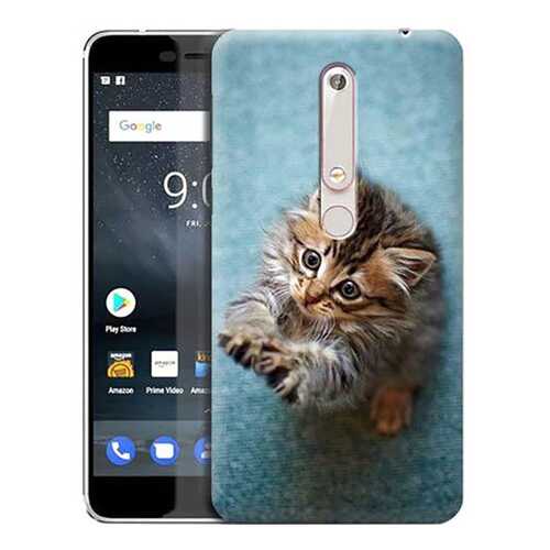 Чехол RE:PA для Nokia 6.1 (2018) с принтом Котёнок на голубом в Благо
