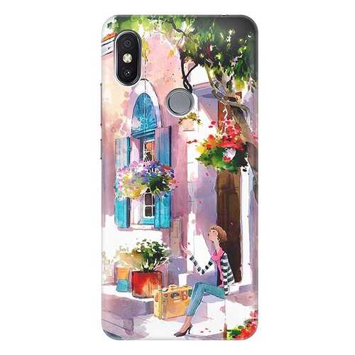 Чехол RE:PA для Xiaomi Redmi S2 с принтом Девочка на цветущей улочке в Благо