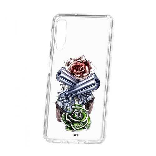 Чехол Samsung Galaxy A7 (2018) A750 Kruche Print Карты деньги 2 ствола в Благо