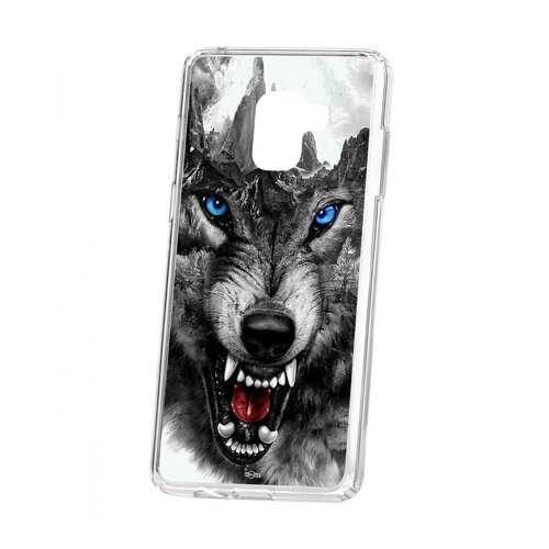 Чехол Samsung Galaxy A8+ 2018 (A730) Kruche Print Волк в Благо