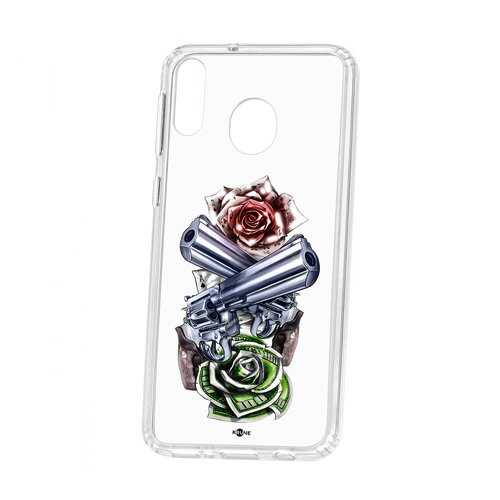 Чехол Samsung Galaxy M20 Kruche Print Карты деньги 2 ствола в Благо