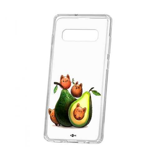 Чехол Samsung Galaxy S10+ Kruche Print Авокотики в Благо