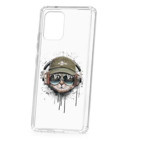 Чехол Samsung Galaxy S10 Lite Kruche Print Кот в наушниках в Благо