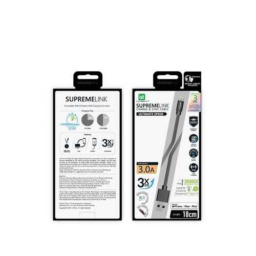 Кабель Amazingthing SupremeLink MFi Ultimate Speed USB-iP Black 0.18m 3A в Благо
