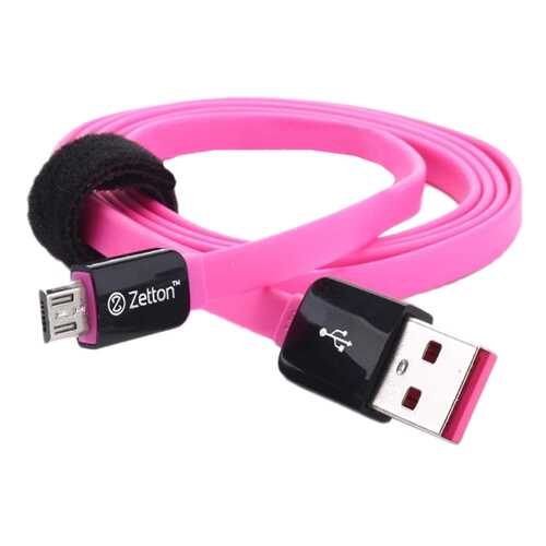Кабель Zetton microUSB 1м Pink/Black (ZTLSUSBFCMCBP) в Благо