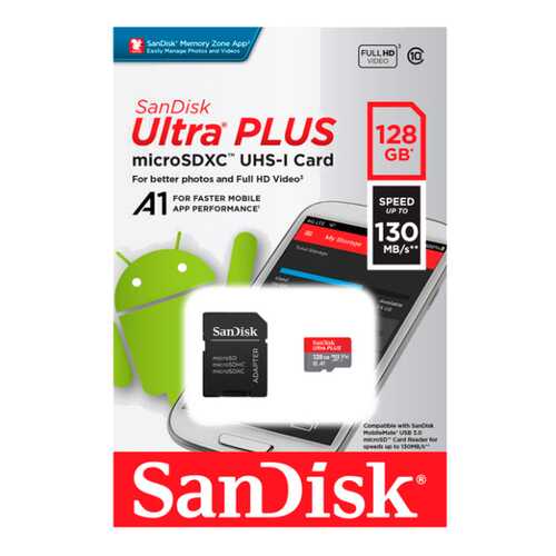 Карта памяти SanDisk Micro SDXC SDSQUB3-128G-GN6MA 128GB в Благо