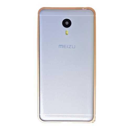 Металлический округлый бампер на пряжке для Meizu M3 Note (Золотой) в Благо