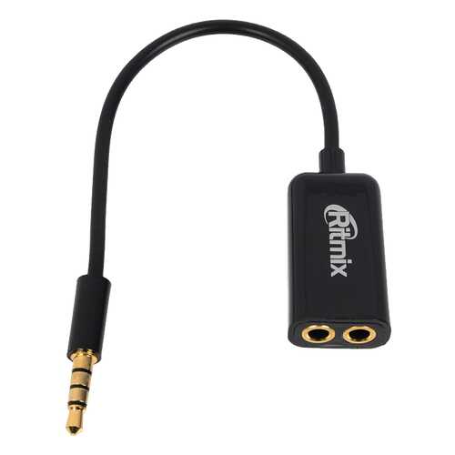 Разветвитель Ritmix RAS-150 jack 3.5-2*jack 3.5, 0,15m Black в Благо