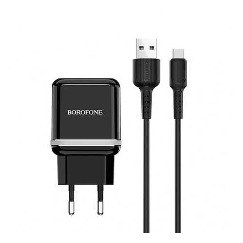 Сетевое зарядное устройство Borofone BA25A 2USB 2.4A Black в Благо