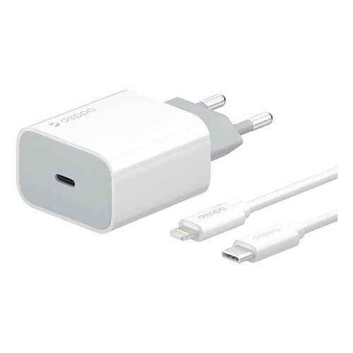 Сетевое зарядное устройство Deppa USB Type-C, PD, 18W + кабель USB-C/Lightning MFI, в Благо