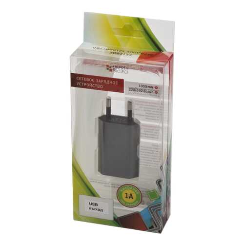 Сетевое зарядное устройство Liberty Project 1 USB 1A Black в Благо