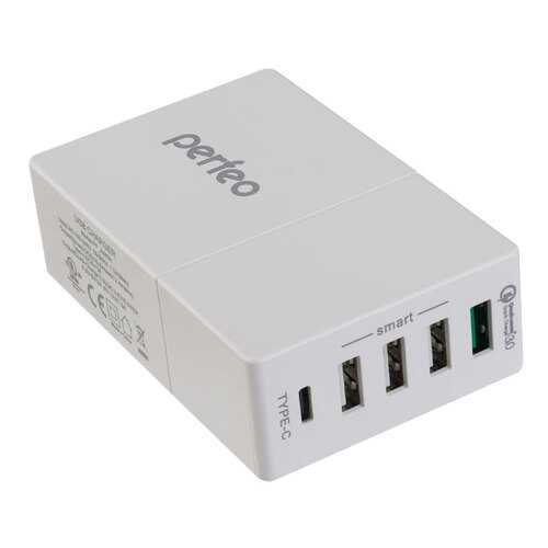 Сетевое зарядное устройство Perfeo 3xUSB, QC3.0, Type C, белый, FAST 5 (PF_A4454) в Благо