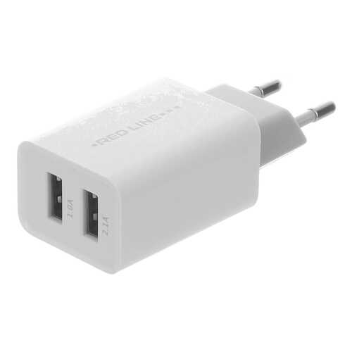 Сетевое зарядное устройство Red Line Lux 2 USB, 2.1A Fast Charger, White в Благо