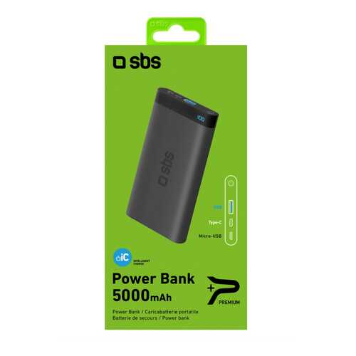Внешний аккумулятор SBS с дисплеем 5000 mAh Black в Благо
