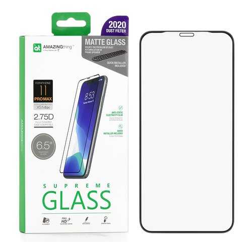 Защитное стекло AMAZINGthing Full Glue Anti-Glare Black 0.33mm для Apple iPhone XS Max в Благо