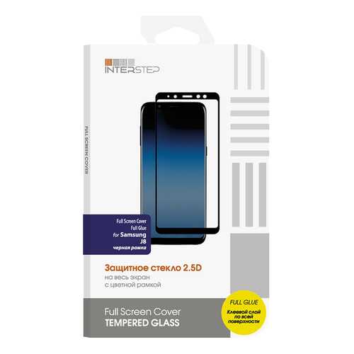 Защитное стекло NoBrand для Samsung Galaxy J8 (2018) Black в Благо