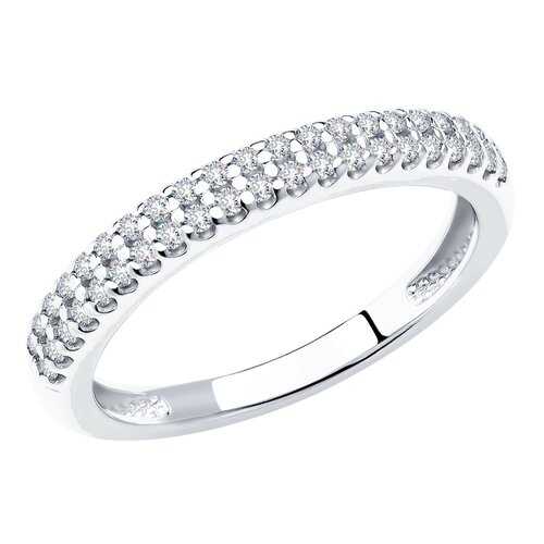 Серебряное кольцо женское с дорожкой фианитов SOKOLOV 94011536 р.19 в Благо