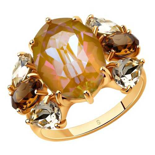 Кольцо женское SOKOLOV из серебра с кристаллами Swarovski 93010826 р.19 в Благо