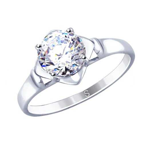 Кольцо женское SOKOLOV из серебра со Swarovski Zirconia 89010112 р.17 в Благо