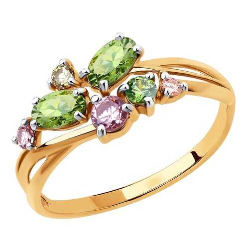 Кольцо женское SOKOLOV из золота с фианитами Swarovski 81010462 р.18 в Благо
