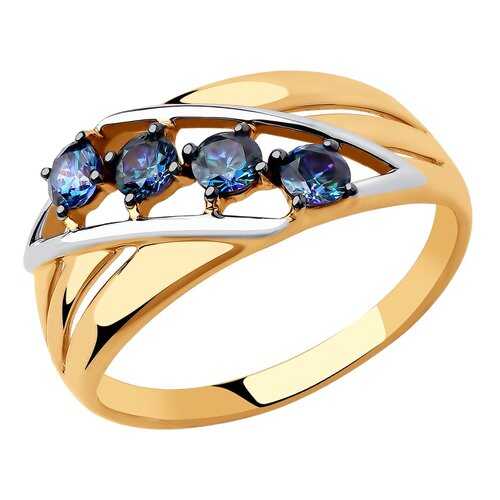 Кольцо женское SOKOLOV из золота с синими Swarovski Zirconia 81010447 р.17.5 в Благо