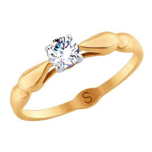 Кольцо женское SOKOLOV из золота со Swarovski Zirconia 81010363 р.18.5 в Благо