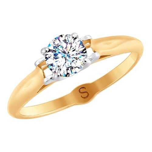 Кольцо женское SOKOLOV из золота со Swarovski Zirconia 81010387 р.17 в Благо