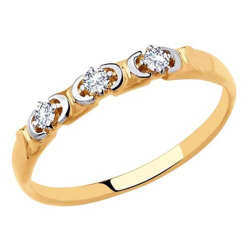 Кольцо женское SOKOLOV из золота со Swarovski Zirconia 81010430 р.16.5 в Благо