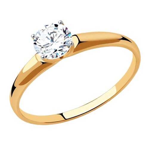 Кольцо женское SOKOLOV из золота со Swarovski Zirconia 81010438 р.16.5 в Благо