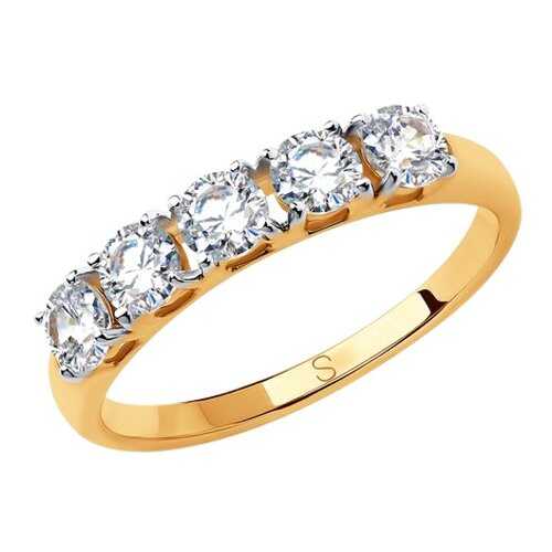 Кольцо женское SOKOLOV из золота со Swarovski Zirconia 81010444 р.16.5 в Благо