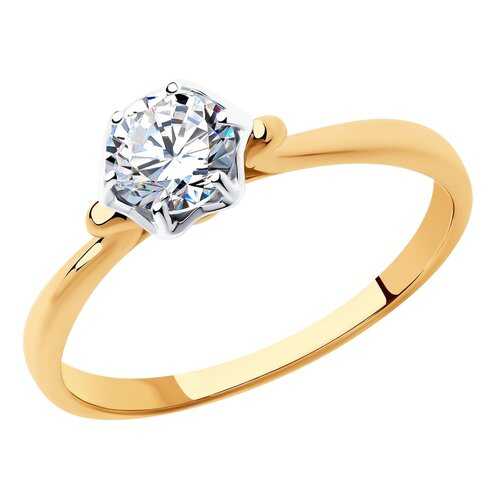 Кольцо женское SOKOLOV из золота со Swarovski Zirconia 81010454 р.19 в Благо