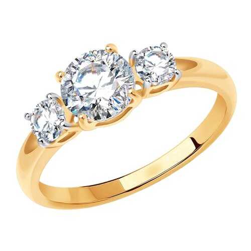 Помолвочное кольцо женское со Swarovski Zirconia SOKOLOV 81010186 р.16 в Благо